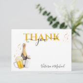 泡とビールベビーシャワーサンキューカード 出欠カード (スタンド正面)