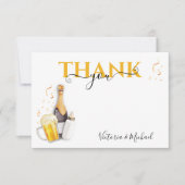 泡とビールベビーシャワーサンキューカード 招待状 (正面)