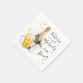 泡とビール赤ちゃんシャワー スタンダードカクテルナプキン (角)