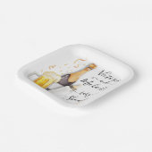 泡とビール赤ちゃんシャワー ペーパープレート (傾斜あり)