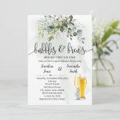 泡とブリュウシャワーEucalyptus緑 招待状 (スタンド正面)