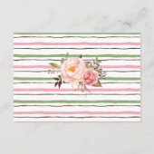 泡とブリュウズビークシャワーベビー前のピンクベイビーシャワー エンクロージャーカード (裏面)