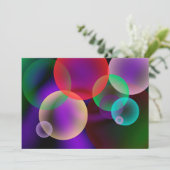 泡のカラフル招待状 招待状 (スタンド正面)