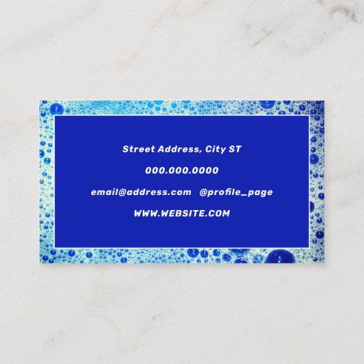 泡のテクスチフェイクャ 名刺 (裏面)