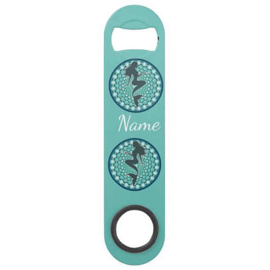 泡のマーメイドシルエットThunder_CoveバーKe スピード栓抜き (正面)