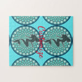 泡のマーメイドシルエットThunder_Cove Jigsaw ジグソーパズル (横)