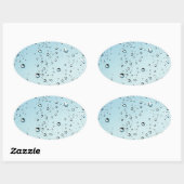 泡の付いた水 楕円形シール (シート)