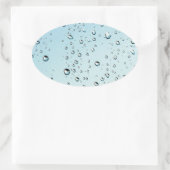 泡の付いた水 楕円形シール (バッグ)