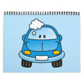 泡の付いた青い車 カレンダー (カバー)