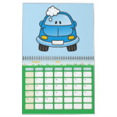 泡の付いた青い車 カレンダー (3月 2027)