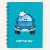 泡の付いた青い車 ノートブック (正面)