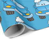 泡の付いた青い車 ラッピングペーパー (ロールコーナー)