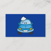 泡の付いた青い車 名刺 (裏面)