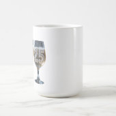 泡の入った2つのクリンク眼鏡 コーヒーマグカップ (中央)