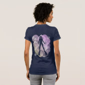 泡の女性スキューバダイバー Tシャツ (裏面フル)