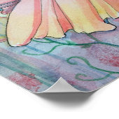 泡の水の色マーメイドポスタープリント ポスター (角)