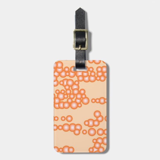 泡の流れ、桃 ラゲッジタグ (正面縦)