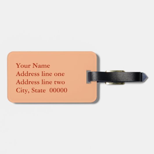 泡の流れ、桃 ラゲッジタグ (裏面横)