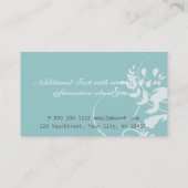 泡の青い枝渦巻 名刺 (裏面)