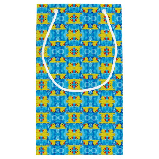 泡の黄色いゴム製アヒルちゃん スモールペーパーバッグ (裏面)