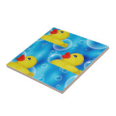 泡の黄色いゴム製アヒルちゃん タイル (側面)