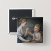 泡を吹いている子供 缶バッジ (正面&裏面)