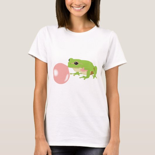 泡を吹くカエル Tシャツ (正面)