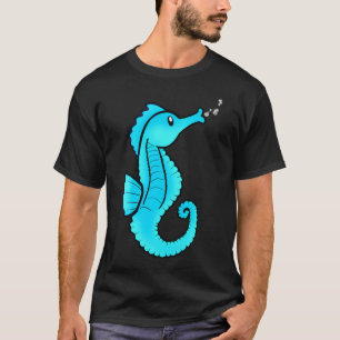 泡を吹くタツノオトシゴ Tシャツ
