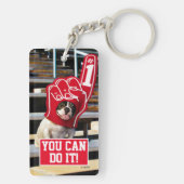 泡を手にした犬 キーホルダー (裏面)