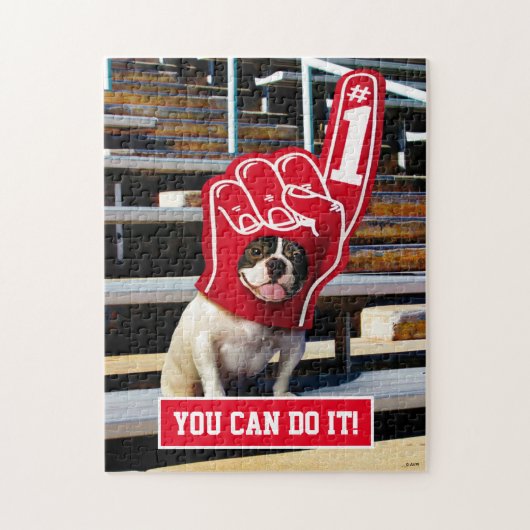 泡を手にした犬 ジグソーパズル (縦)