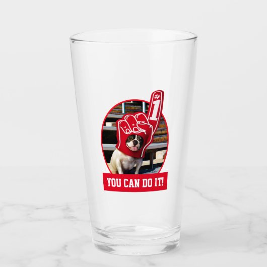 泡を手にした犬 タンブラーグラス (正面)