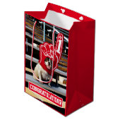 泡を手にした犬 ミディアムペーパーバッグ (正面アングル)