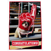 泡を手にした犬 ミディアムペーパーバッグ (裏面)