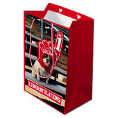 泡を手にした犬 ミディアムペーパーバッグ (裏面アングル)