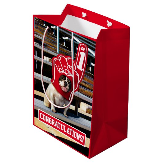 泡を手にした犬 ミディアムペーパーバッグ (裏面アングル)