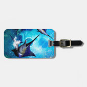 泡を持つ素晴らしいマカジキ ラゲッジタグ (正面横)