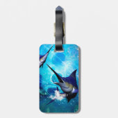 泡を持つ素晴らしいマカジキ ラゲッジタグ (裏面縦)