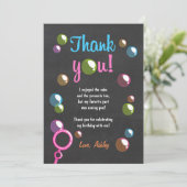 泡サンキューカードの誕生会の女の子のチョーク 招待状 (スタンド正面)