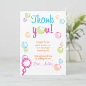 泡サンキューカードの誕生会の女の子 サンキューカード (スタンド正面)