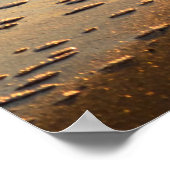 泡サーフウェーブで海ビーチキャンバス印刷 ポスター (角)