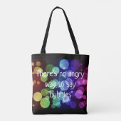 泡トートバックを言う怒っている方法がありません トートバッグ (裏面)