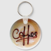 泡パーソナライズされたに書コーヒ キーホルダー (正面)