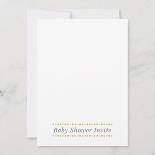 泡ベビーシャワーのパーティーとのかわいいアヒルちゃん 招待状 (裏面)