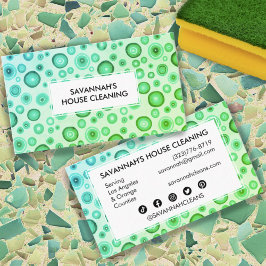 泡ミニマリストハウスクリーニング清掃守衛室クリーン 名刺