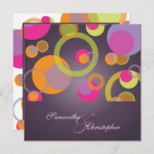 泡モダン/コンテンポラリー招待状 招待状 (正面/裏面)