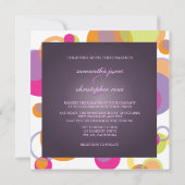 泡モダン/コンテンポラリー招待状 招待状 (裏面)