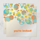 泡モダン/コンテンポラリー招待状 招待状 (正面/裏面)