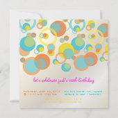 泡モダン/コンテンポラリー招待状 招待状 (裏面)