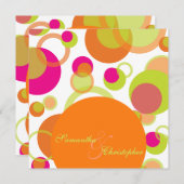 泡モダン/コンテンポラリー招待状 招待状 (正面/裏面)