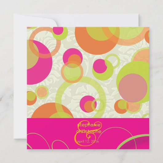 泡モダン/コンテンポラリー招待状 招待状 (正面)